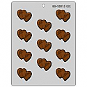 Double Mint Mr./Mrs. Heart Chocolate Mold - 1 3/4"