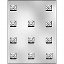 X on Top Square Chocolate Mold - 1"