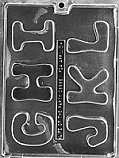 Letters G, H, I, J, K Chocolate Molds - 2 3/4" 