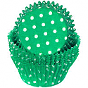 Green Polka Dot Mini Baking Cup
