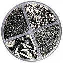 4 Cell Pearl Mix - Silver - Black Mix - 3.8 oz