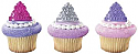 Princess Tiara Crown Cupcake Rings