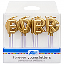 Gold Forever Young Candle Pick Set