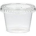 Plastic Disposable Portion Cups with Lids - 4 oz.