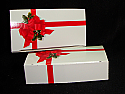 1/4 lb. 1 Piece Candy Box: 4 1/2 x 2 1/4 x 1 in. - Ribbon and Holly