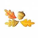 Shimmer Acorns and Leaves Sugar Decorations
