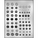 Button Assortment Chocolate Mold - 3/8" TO 7/8"