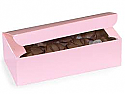 1 lb. 2 layer Candy Box: 7 x 3 3/8 x 2 in. - Pink