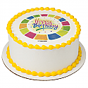 Happy Birthday ColorWheel  Edible Image 