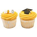Graduation Cap and Scroll Sugar Decorations