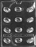 Country Swirl (Oval Pieces) Chocolate Mold - 1 1/2"