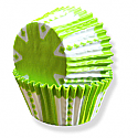 Lime Green Carnival Print Baking cups