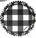 Black and White Checkered Baking Cups