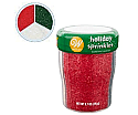 3 Cell Red - White - Green Sanding Sugar 9.7 oz - Coming Soon!