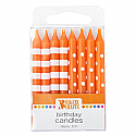 Orange Stripes and Dots Candles