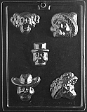 Day Of The Dead Chocolate Mold - 2" to 2 3/4"