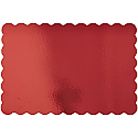 Scalloped Cardboard - Red - 1/2 Sheet