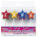 Congrats Stars Candle Pick Set