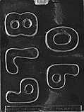 Numbers 6, 7, 8, 9, 0 Chocolate Mold - 2 3/4"