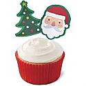 Santa and Tree Cupcake Toppers