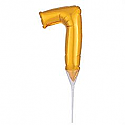 #7 Gold Decorative Balloon Cake Topper