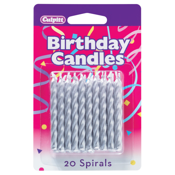 Silver spiral Candles      